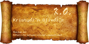 Kristyán Olivér névjegykártya
