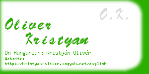oliver kristyan business card