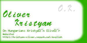 oliver kristyan business card